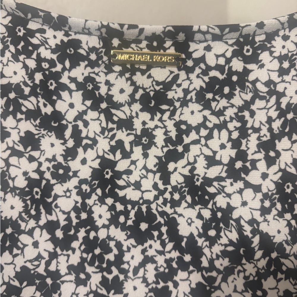 Michael Kors Black and White Floral Mini Dress - Picture 3 of 8